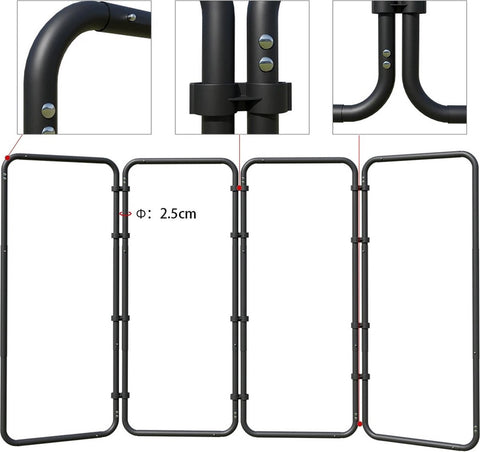 White screen - Photo studio - Background cloth - Panoramic frames - Including storage bag - White - 240 cm x 400 cm - Suitable for photography or video recordings