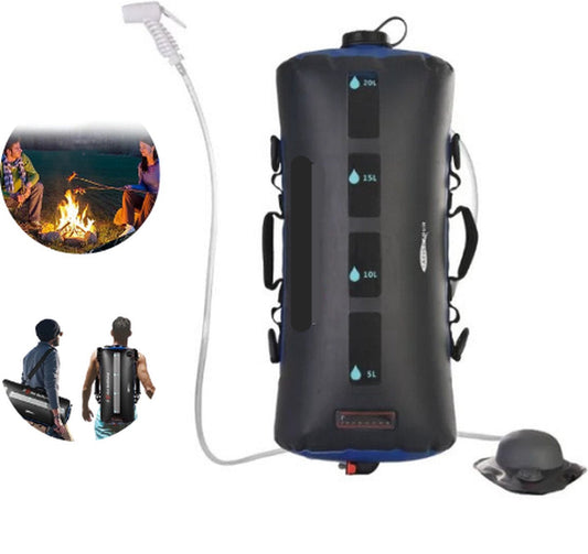 Camping Douche - Douchezak - Robuust en Duurzaam - Outdoor - Multifunctioneel - Zonne energie - 20L - Lichtgewicht - 45°C - Solar - Zwart