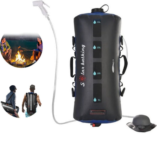 Camping Douche - Douchezak - Robuust en Duurzaam - Outdoor - Multifunctioneel - Zonne energie - 20L - Lichtgewicht - 45°C - Solar - Zwart