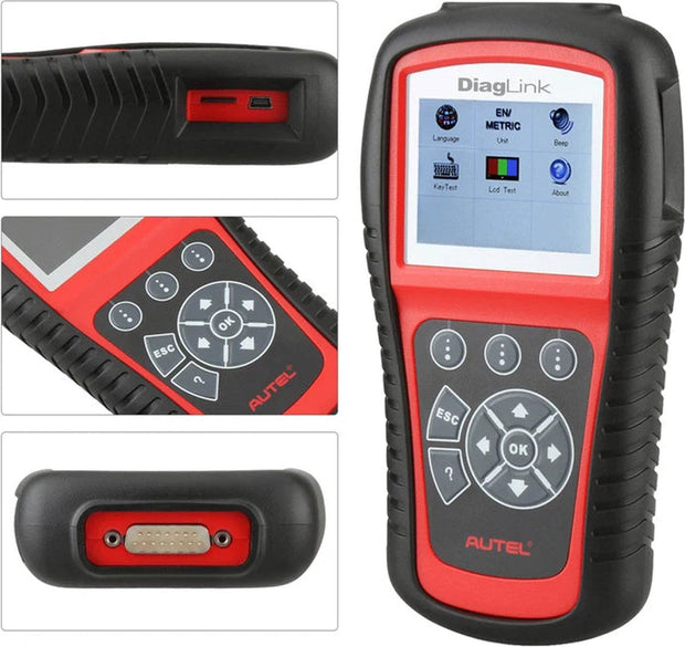 OBD2-Scanner - Slimme Diagnosetool - Foutverwijdering - Codelezer -Autodiagnosetool - Diagnosecomputer - OBD2 - EOBD - Motor - ABS - Airbag - Transmissie - 2.8 TFT-Kleurendisplay - Rood