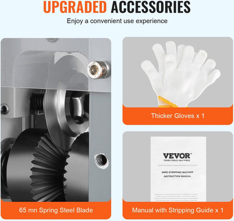 Draadstripmachine - Elektrische Koperdraad Strippen Machine Gemaakt van Aluminiumlegering - voor het Strippen van Koperdraad - 1.5-25mm -180W - Zilver