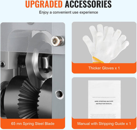 Strippen Machine - Draadstripmachine - Elektrische Koperdraad - voor het Strippen van Koperdraad - Gemaakt van Aluminiumlegering - 1.5-25mm -180W - Oranje