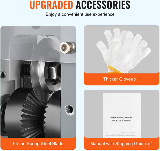 Strippen Machine - Draadstripmachine - Elektrische Koperdraad - voor het Strippen van Koperdraad - Gemaakt van Aluminiumlegering - 1.5-25mm -180W - Oranje