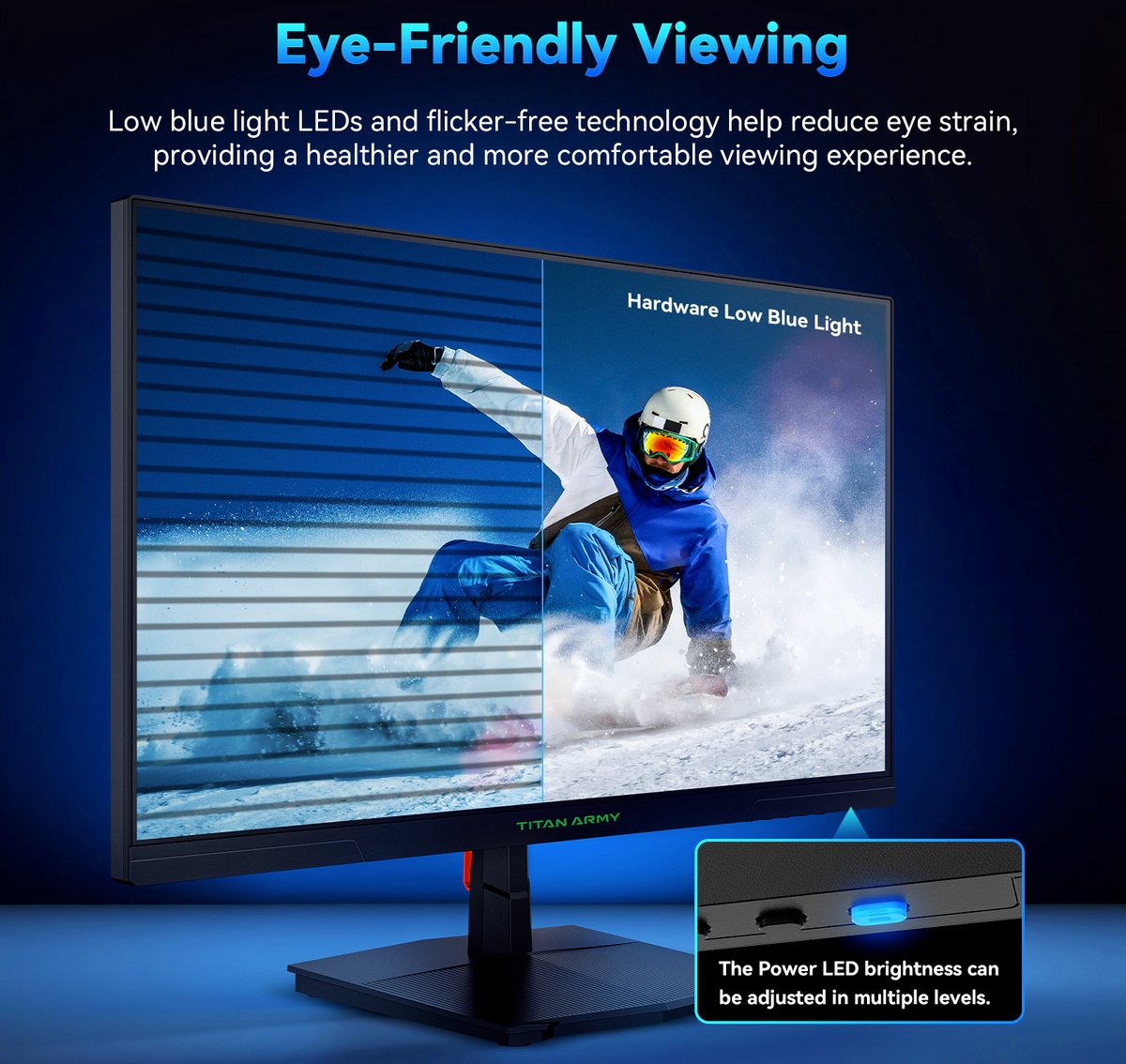 Gaming Monitor - 24.5” 2560*1440 QHD FAST IPS Display - 240Hz Refresh Rate - 1ms GTG - 95% DCI-P3 - HDR10 - Adaptive-Sync - Dynamic OD - Game Rush Mode - PIP &amp; PBP Display - Versatile Picture Modes - Low Blue Light - VESA Wall Mount
