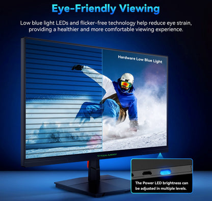 Gaming Monitor - 24.5” 2560*1440 QHD FAST IPS Display - 240Hz Refresh Rate - 1ms GTG - 95% DCI-P3 - HDR10 - Adaptive-Sync - Dynamic OD - Game Rush Mode - PIP &amp; PBP Display - Versatile Picture Modes - Low Blue Light - VESA Wall Mount