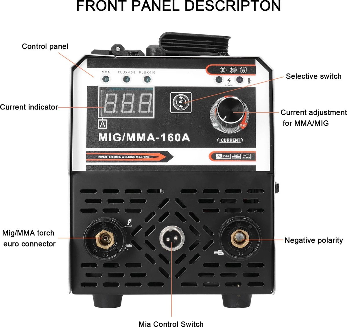 Welding machine - Wire supply current - 220V - Adjustable