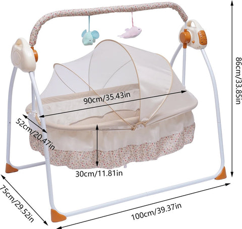 Babyschommel - Schommelstoel baby - Elektrische wipstoel - Bluetooth muziek - Verstelbaar in verschillende standen