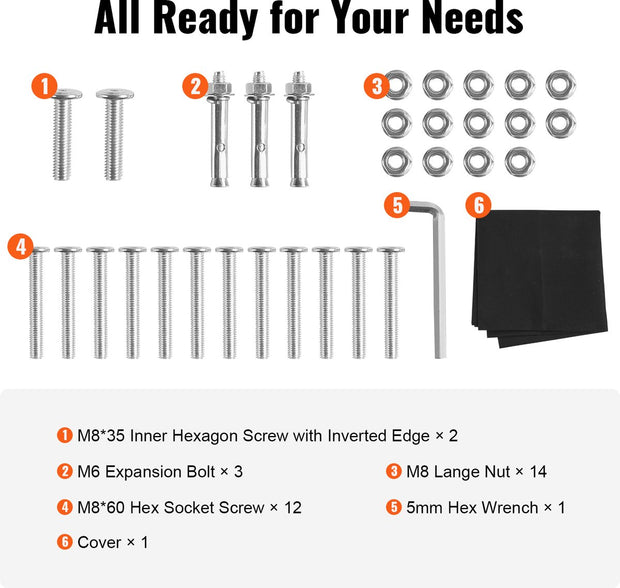 Brandhoutrek Metaal - met Waterdichte Hoes - Stalen Frame - Gepoedercoat - Haardhout Opslag - 300kg Draagvermogen - Binnen en Buiten - 259x36x117cm - Zwart