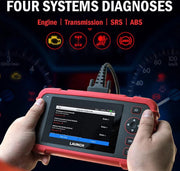 OBD2-scanner - OPBD2 - Slimme Diagnosetool - Professionele Tool - DIY-Codelezer - Foutverwijdering - Diagnosecomputer - TMPS-Autoscanner - Diagnostisch Hulpmiddel voor Auto's - Zwart & Rood