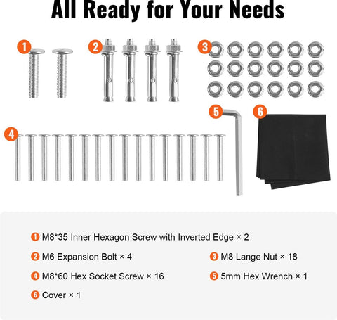 Wood rack - Firewood rack - Firewood rack - Metal - 259 x 36 x 117 CM - Size M - Powder coated frame - Waterproof cover - Loading weight 300 KG - Black