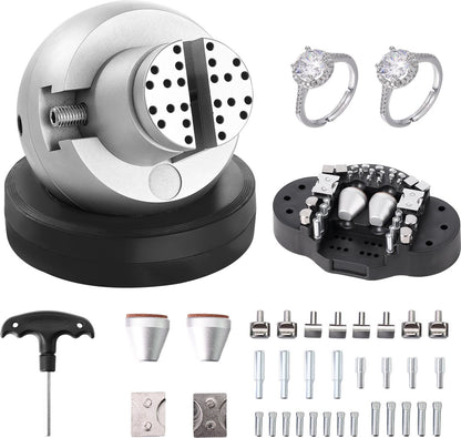 Sieraden Ball Vise - Graveergereedschap - 12,7 cm Kogeldiameter - 9,8 cm Maximale Opening - Verchroomd - Geschikt voor Sieraden - Kleine Details Graveren - Zilver