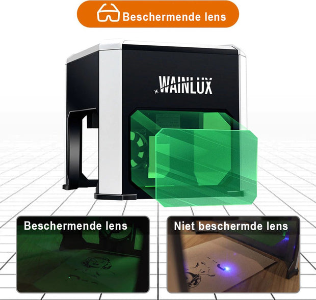 Laser Graveermachine - Laser Cutter Bluetooth Bestuurbaar - Graveermachine Makkelijk te Installeren - Zwart