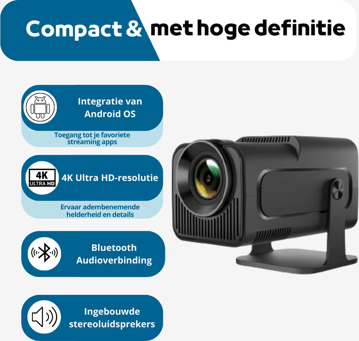Draagbare Beamer - Portable Beamer - Mini Beamer - Projector - Duurzaam