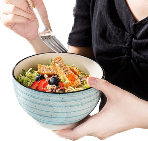 Serviesset - 6 Persoons - Porselein - 24-Delig - Lichtblauwe Spiralen - Dinerbord - Dessertbord - Kom - Soepkom