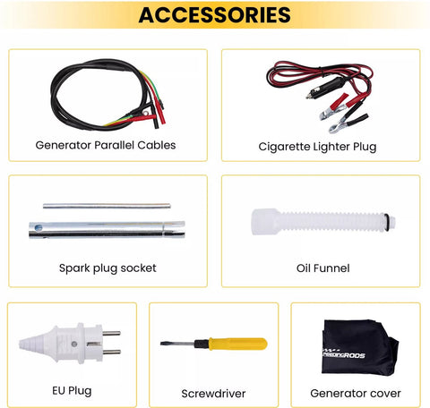 Super silent Inverter Generator 3300 W - Petrol, 4-stroke - With USB and 230V sockets - Emergency power generator for camping, travelling and war emergencies