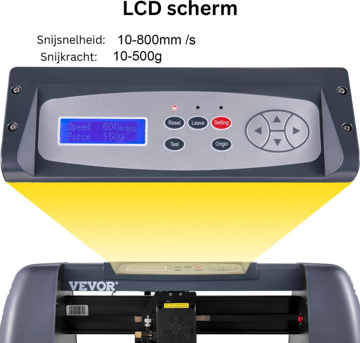 Snijplotter - Plotter Machine - Snijmachine - 14 Inch - 800 mm per Seconde - 16 MB Geheugen - Herhalingsnauwkeurigheid: 0,0004 - Vinyl Snijmachine - Blauw
