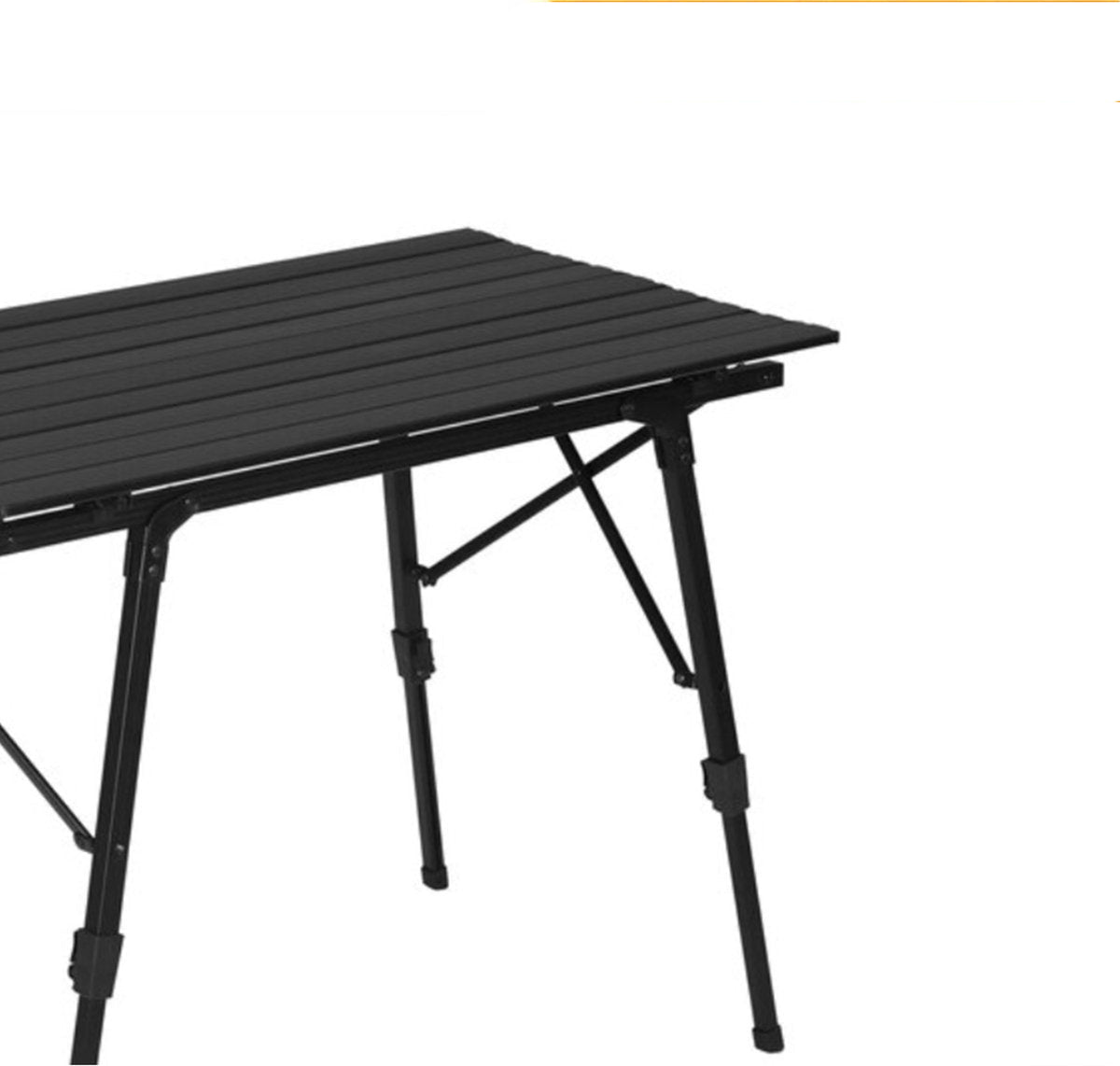 Campingvouwtafel - Opvouwbaar - 4 personen - Picknicktafel - Kinderen & Volwassenen - Verstelbare Hoogte - Zwart
