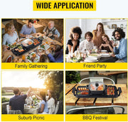 Elektrische BBQ - Pan Grill en Hot Pot - Krachtig 2400W - Draagbaar en Rookvrij - Afneembare Anti-aanbaklaag - BBQ - Gourmet - Grill - Kookgerei - Koken - Grillen