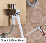 Douchekraan - Regendouche - Douchekop - Douchepaneel - 6 in 1 - Regendouche - Waterval douche - Kraan - Bidet - Massage jet - Handdouche - Waterstroom gevoed - Verlichting en LED display - Rose Gold