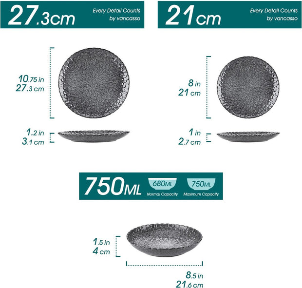 Serviesset - 4 Personen - Tafelservies - Keramiek - 12-Delig - Bordenset 12-Delig - Groen