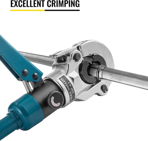 Krimptang - Hydraulische Krimper - TH Kaken - Hydraulische Pex Pijp Aluminium Plastic Pijp Krimptang - Blauw