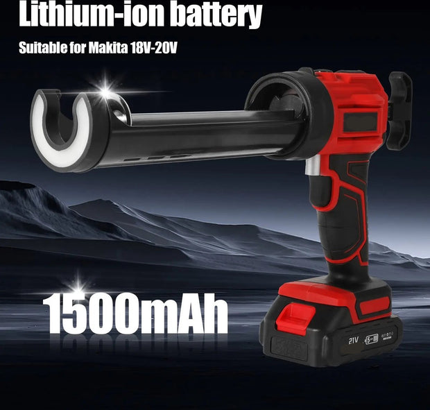 Elektrisch Lijmpistool - Kitpistool - Elektrische Kitspuit - Lijmpistool Draadloos - 2x Accu - 4 Versnellingen