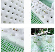 Kweekbak - Hydrocultuur Set - Kweektafel op Poten - Duurzaam - Licht Gewicht - Hydroponic Systeem - 2 Lagen - 72 Gaten - 98x55x72 CM - Wit