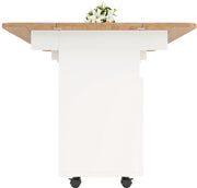 Keukeneiland - Modern Keukeneiland - Keukenkast - Uitneembare Serveerwagen Buffetkast - Eetkamerwagen - met Houtnerf - Buffetkast - Multifunctionele Eettafel - met Opbergruimte