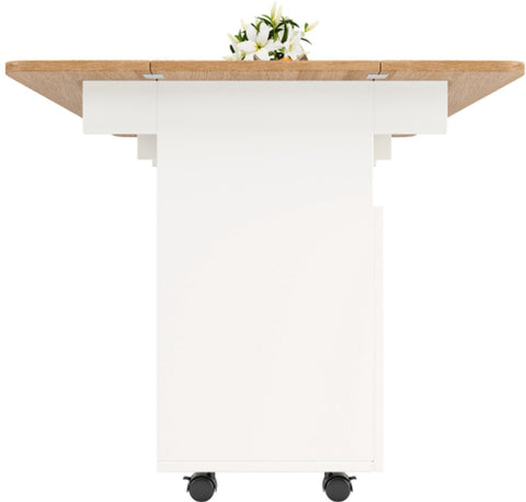 Keukeneiland - Modern Keukeneiland - Keukenkast - Uitneembare Serveerwagen Buffetkast - Eetkamerwagen - met Houtnerf - Buffetkast - Multifunctionele Eettafel - met Opbergruimte