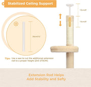 Kwaliteits Kattentoren – Meerdere Niveaus Krabpaal met Sisal en Pluchen Rustplekken –  5-vloers - Compact en Stijlvol Ontwerp – Perfect voor Alle Rassen en Leeftijden