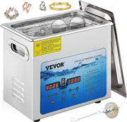 Ultrasoon Reiniger - 6L - Roestvrij Staal - Professionele Ultrasone Reinigingsapparaat - met Timer Verwarming - voor Sieraden Brillen Tanden - Zilver
