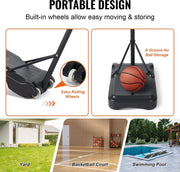 Adjustable Basketball Pole - Basketball Hoop - For Outdoors - 1.2 to 3 meters high