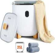 Luxe Handdoekverwarmer - XXL 25L - LED-scherm - Timer - Aromafunctie - Veilig - Duurzaam - Wit - Handdoekrek - Elektrisch - Handdoek Radiator