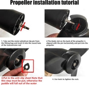 Elektromotor 24V - Elektrische boot Buitenboordmotor - 1500-1700rpm - Versnellingen - Vooruit/Achteruit - Elektromotor Golflengte Instelbaar - 10 LED displays