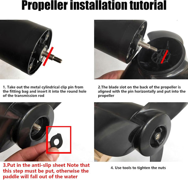 Elektromotor 24V - Elektrische boot Buitenboordmotor - 1500-1700rpm - Versnellingen - Vooruit/Achteruit - Elektromotor Golflengte Instelbaar - 10 LED displays