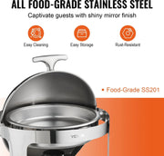 Buffet warmer - Buffet warmer - Food warmer - Buffet set - Stainless steel warming container - 2 pieces