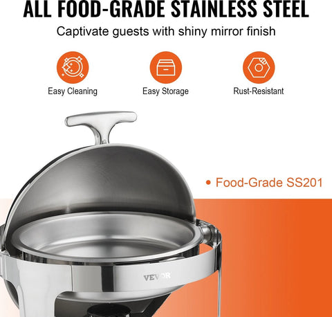 Buffet warmer - Buffet warmer - Food warmer - Buffet set - Stainless steel warming container - 2 pieces