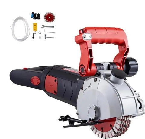 Muurslijper - Muurfrees - Frees - Beton Frees - Met Laser - 6200r/min - 35mm - 38mm - 4000W - Rood - 220V