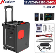Trolley Standkachel - 12V/24V & 110-220V 5-8KW - Bluetooth App Bediening - Zwarf