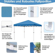 Pop-up Partytent - Paviljoen - Opvouwbaar - Gemakkelijk op te zetten - Onderdak - Waterdicht - 300 CM x 300 CM - Zwart