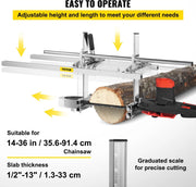 Kettingzaagmolen - Draagbare zaagmolen - Hout zagen - 35 tot 90 cm