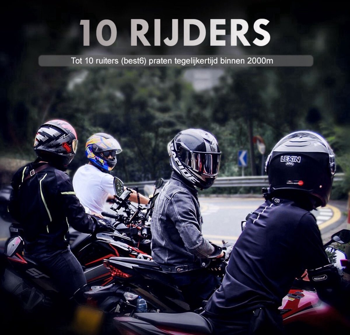 Intercom Motor Helm - Motorhelm Headset Bluetooth - Communicatiesysteem - 2 Stuks