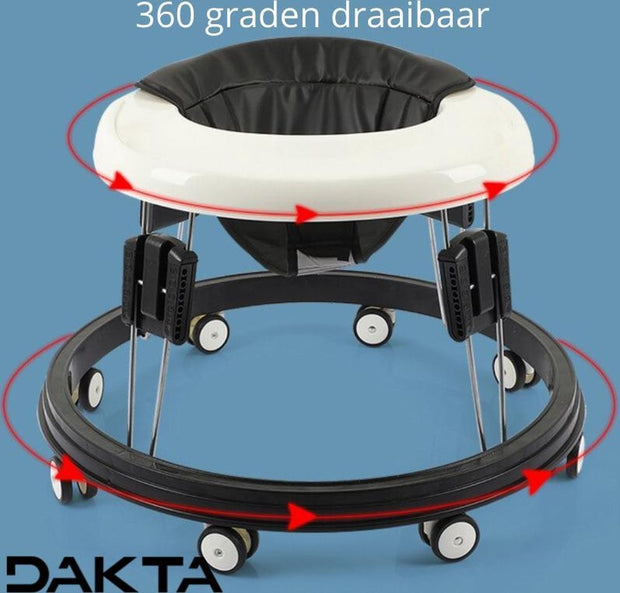 Loopstoel Baby - Loopstoeltje Verstelbaa - Loopwagen - Loopstoelen Meisje / Jongen - 6 tot 18 maanden - Grijs