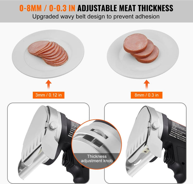 Meat Slicer - Electric Shawarma Knife - Flat Blade - Stainless Steel