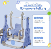 Glijbaan - Binnen en buiten - Baby - 1 jaar tot 3 jaar - BPA-vrij - Speeltoren 4 in 1 - Blauw/Grijs