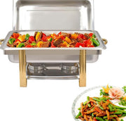9L Buffet Warmer - Warmhoudplaat - Chafing Dish - Voedselwarmer - Warmhoudpan - Roestvrij staal