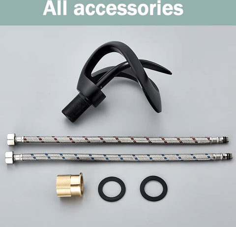 Luxe wastafelkraan - Gootsteen kraan - Waterval kraan - Kraan - Mengkraan - Chroom