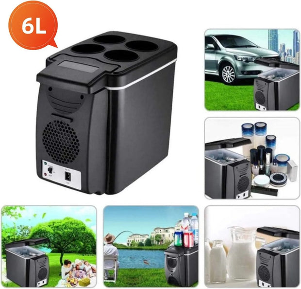 Mini Auto Koelkast - 12V - 45W - Draagbare Koeler- Voor Auto - Truck - 6 liter - Keuken Reizen - Picknick - Camping Stille -