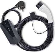 Draagbare Ev-Oplader - 16a - 3,68 Kw - Laadkabels - 1-Fase - Met Lcd -Scherm Oplader - 8,6 M Kabellengte - IP66 Waterdichte Wallbox - Voor Elektrische Voertuigen Ev-Oplaadkabel Type 2 (Iec62196) Cee 7/7-Stekker Ev-Oplader