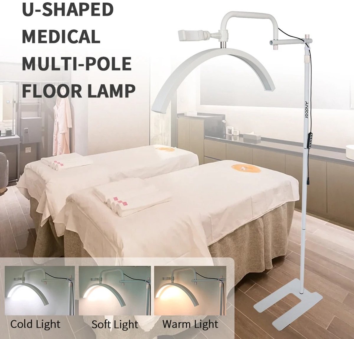 Lamp - Booglamp - Vloerlamp - Wit - Dimbaar - Vloerlicht - Booglicht - Huislamp - 36W - Halve Maan - Halve Maan Lamp - Video Licht - Met Telefoon Houder - 3200K-5600K - Afstandsbediening